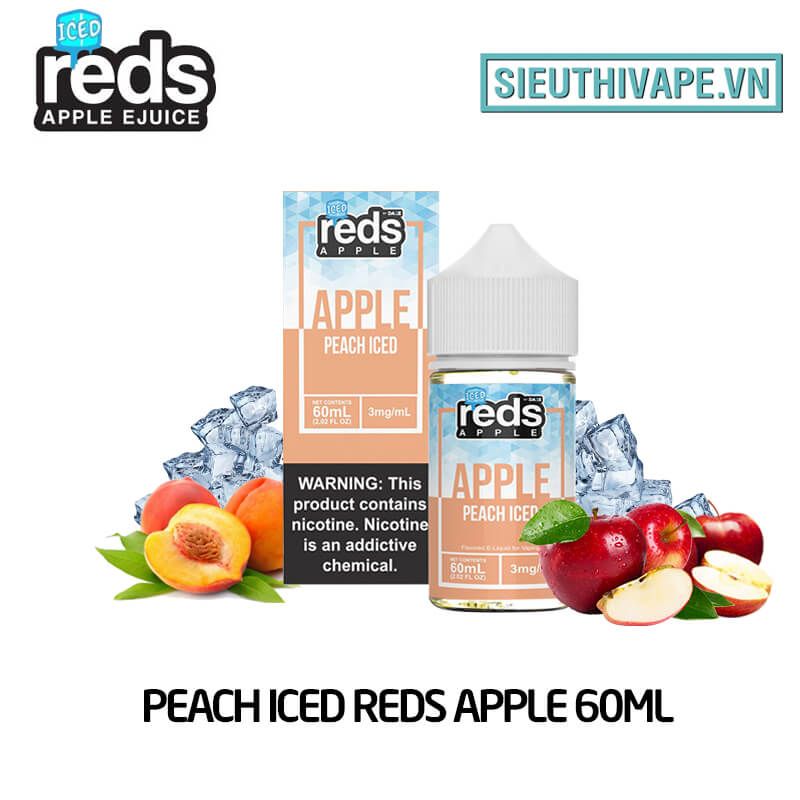  Peach Iced Reds Apple 60ml - Tinh Dầu Vape Mỹ 