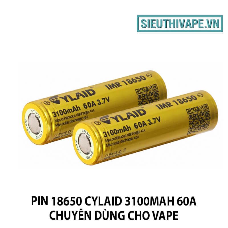  Pin 18650 Cylaid 3100mAh 60A - Pin Vape Chuyên Dụng 