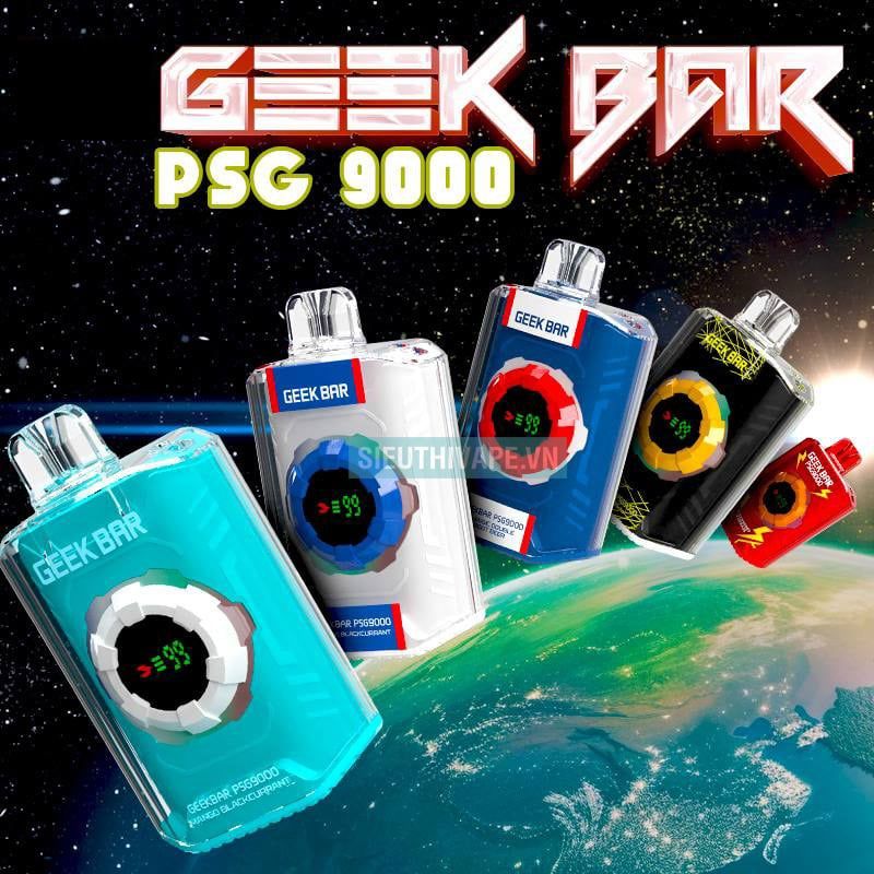  Geek Bar PSG Strawberry Watermelon - Pod 1 Lần Có Sạc 9000 Hơi 