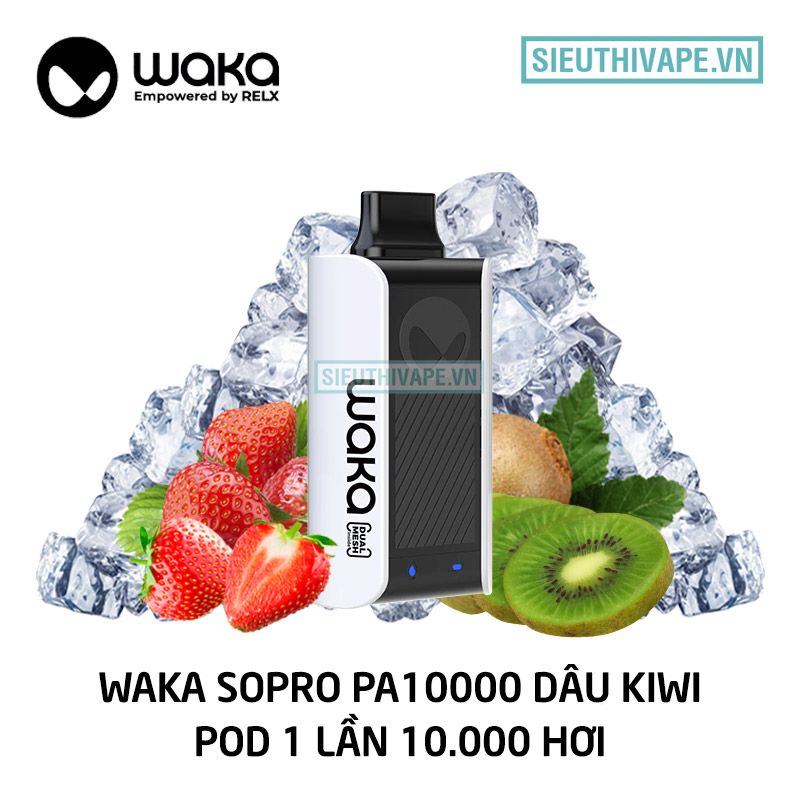  Relx Waka soPro PA10000 Strawberry Kiwi - Pod 1 Lần 10000 Hơi Có Sạc 