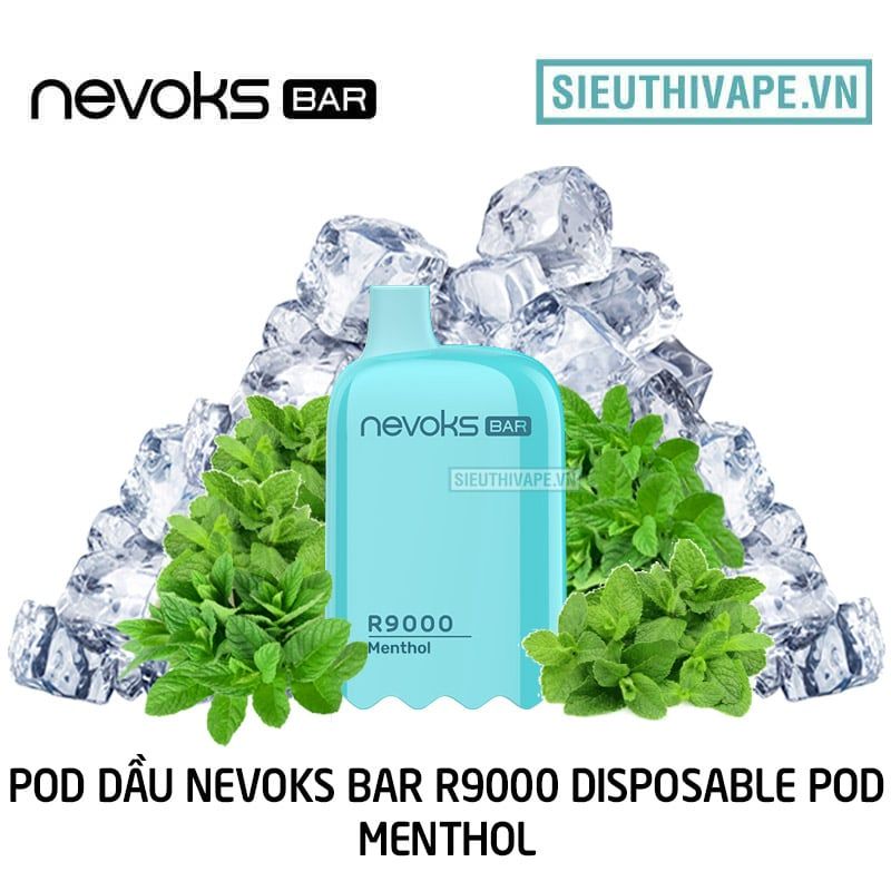  Nevoks Bar R9000 Menthol - Pod 1 Lần 9000 Hơi Có Sạc 