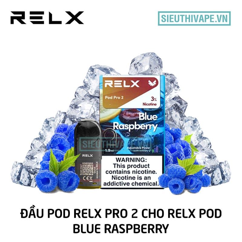  Pod Relx Pro 2 Blue Raspberry Cho Relx Pod - Chính Hãng 