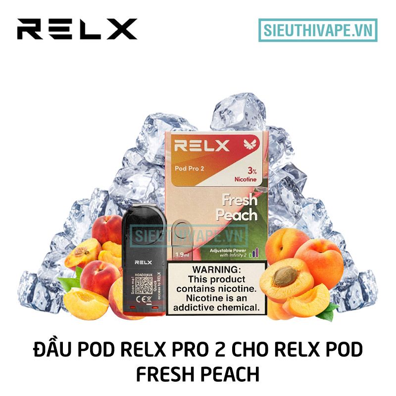  Pod Relx Pro 2 Fresh Peach Cho Relx Pod - Chính Hãng 