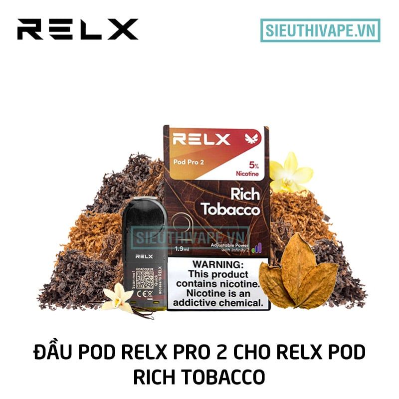  Pod Relx Pro 2 Rich Tobacco Cho Relx Pod - Chính Hãng 