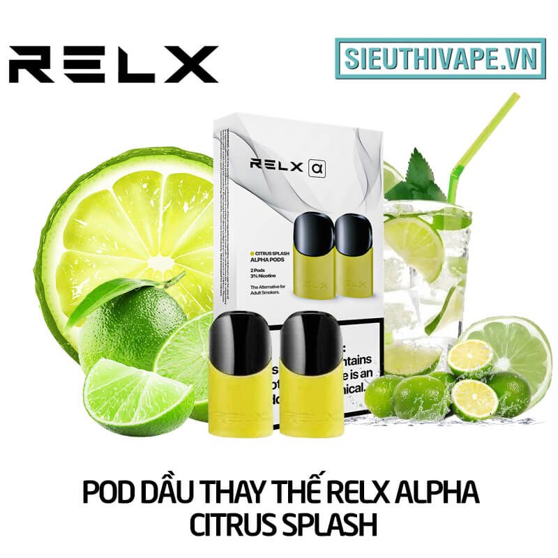  Pod Dầu Thay Thế Relx Alpha Citrus Splash - Pack 2 Pod Chính Hãng 