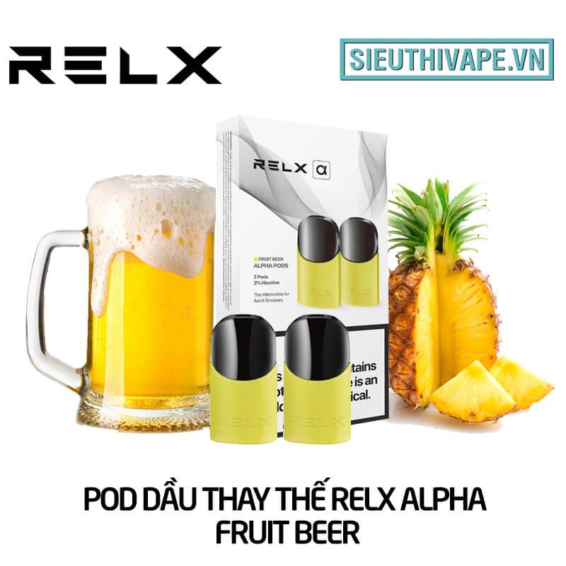  Pod Dầu Thay Thế Relx Alpha Fruit Beer - Pack 2 Pod Chính Hãng 