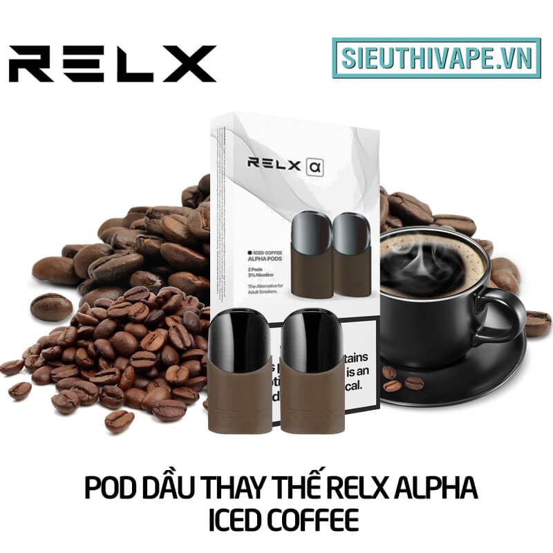  Pod Dầu Thay Thế Relx Alpha Iced Coffee - Pack 2 Pod Chính Hãng 