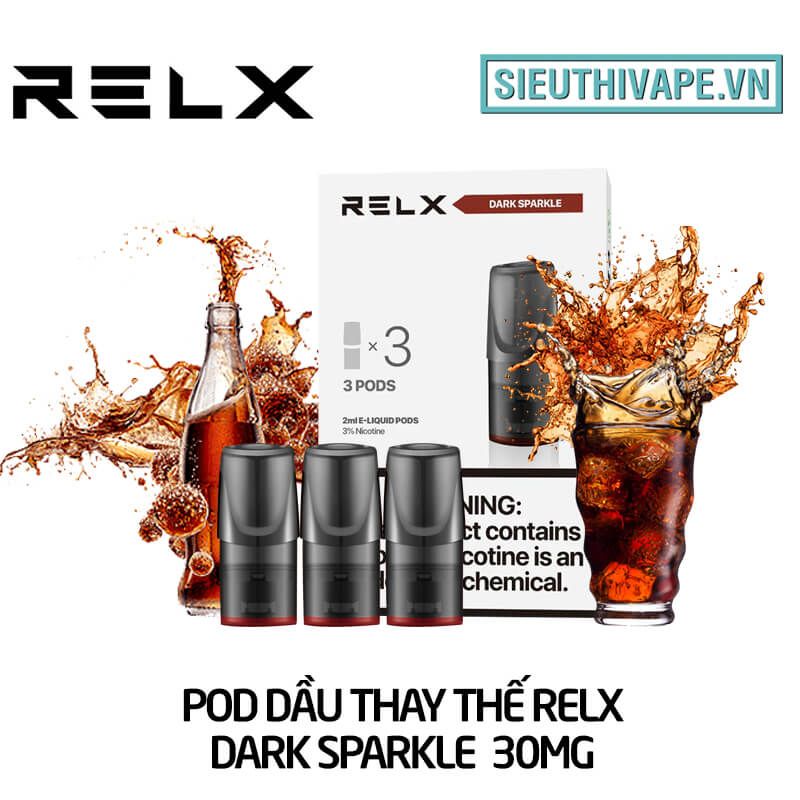  Pod Dầu Thay Thế Relx Zero Dark Sparkle - Pack 3 Pod Chính Hãng 