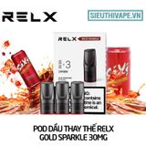  Pod Dầu Thay Thế Relx Zero Gold Sparkle - Pack 3 Pod Chính Hãng 