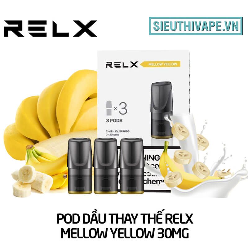  Pod Dầu Thay Thế Relx Zero Mellow Yellow - Pack 3 Pod Chính Hãng 