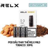  Pod Dầu Thay Thế Relx Zero Mild Tobacco - Pack 3 Pod Chính Hãng 