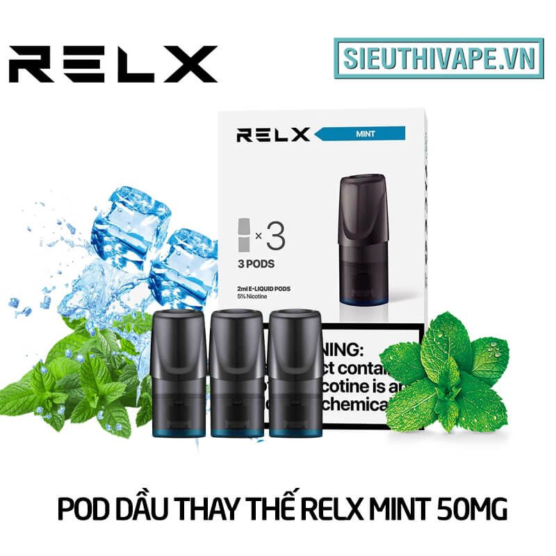  Pod Dầu Thay Thế Relx Zero Mint  - Pack 3 Pod Chính Hãng 