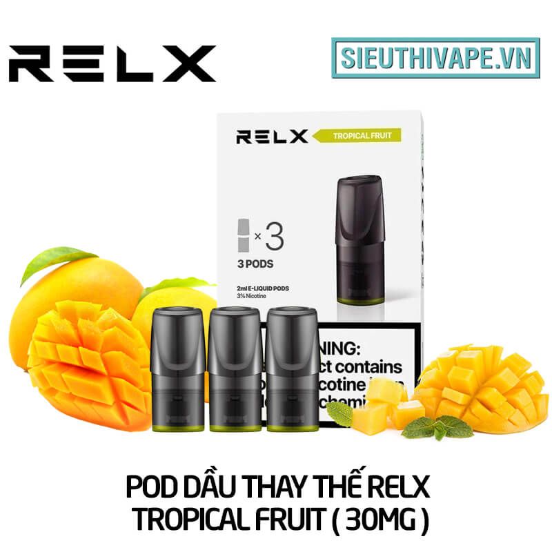  Pod Dầu Thay Thế Relx Zero Tropical Fruit 30mg - Pack 3 Pod Chính Hãng 