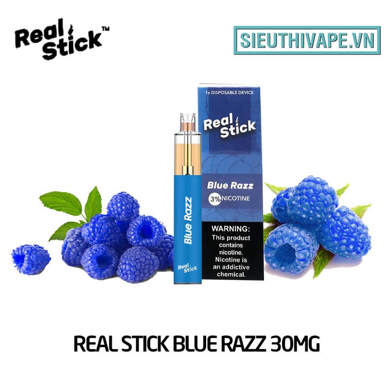  Real Stick Blue Razz 30mg - Disposable Pod dùng 1 lần 