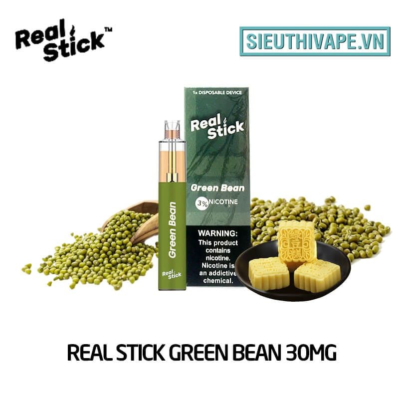  Real Stick Green Bean 30mg - Disposable Pod dùng 1 lần 