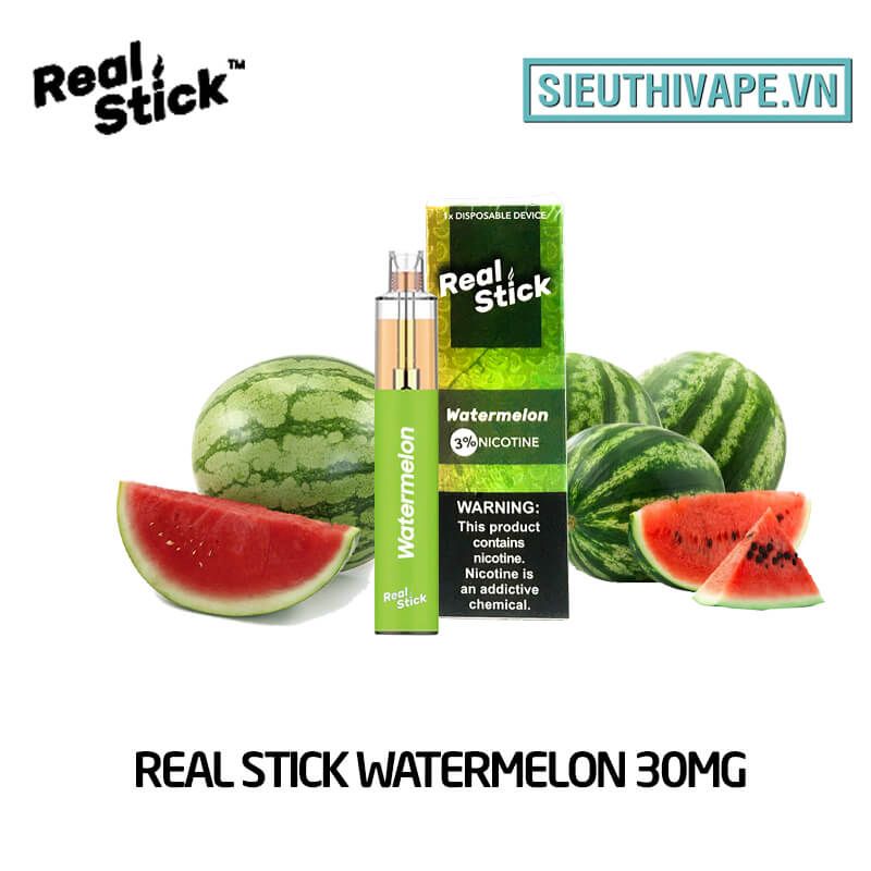  Real Stick Watermelon 30mg - Disposable Pod dùng 1 lần 