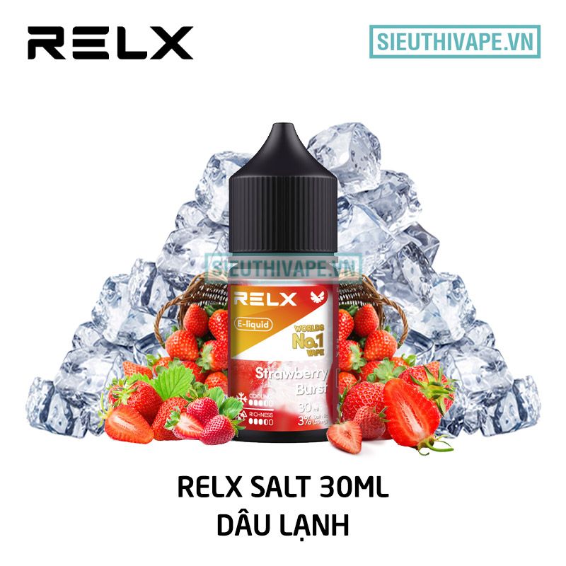  Relx Salt Strawberry Burst 30ml - Tinh Dầu Saltnic Chính Hãng 