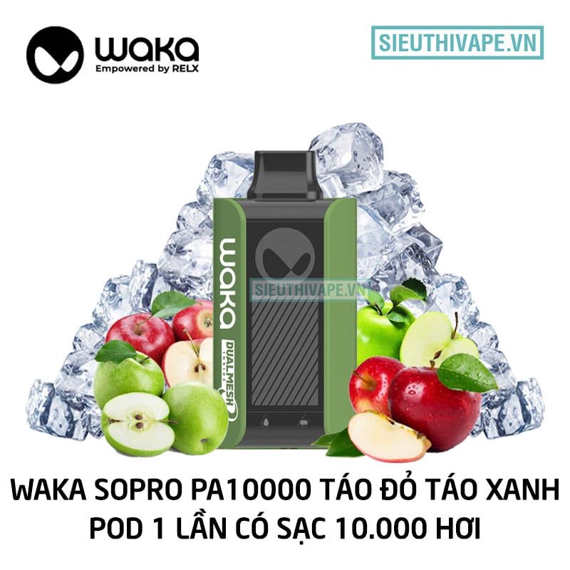  Relx Waka soPro PA10000 Double Apple - Pod 1 Lần Có Sạc 10000 Hơi 