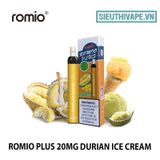  Romio Plus 20mg Durian Ice Cream - Disposable Pod dùng 1 lần 