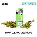  Romio Plus 25mg Green Beans - Disposable Pod dùng 1 lần 