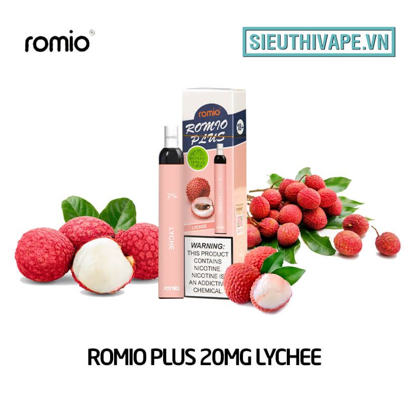  Romio Plus 20mg Lychee - Disposable Pod dùng 1 lần 