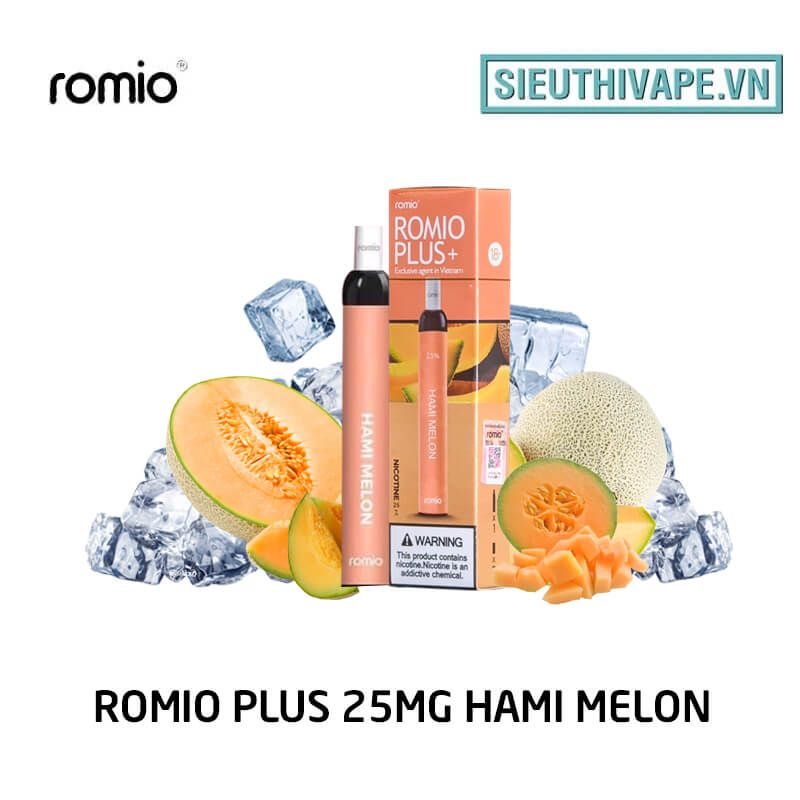  Romio Plus 25mg Hami Melon - Disposable Pod dùng 1 lần 
