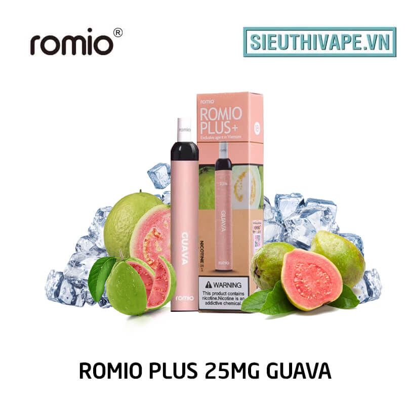  Romio Plus 25mg Guava - Disposable Pod dùng 1 lần 