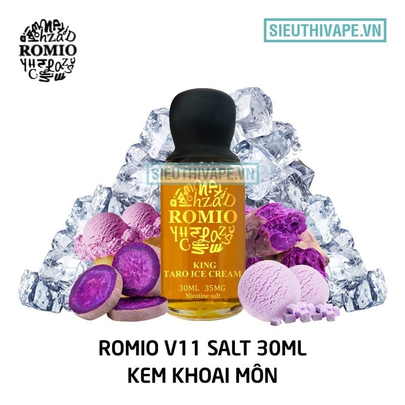  Romio V11 King Taro Ice Cream Salt 30ml - Tinh Dầu Saltnic Chính Hãng 