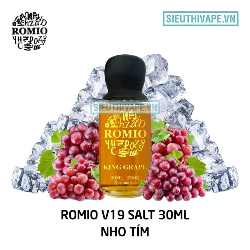  Romio V19 King Grape Salt 30ml - Tinh Dầu Saltnic Chính Hãng 