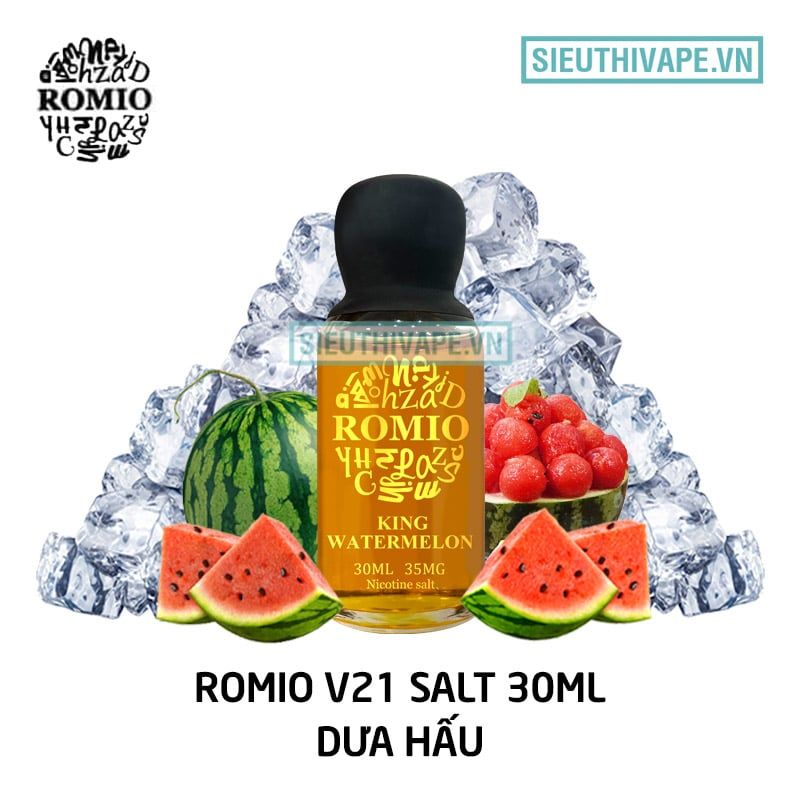  Romio V21 King Watermelon Salt 30ml - Tinh Dầu Saltnic Chính Hãng 