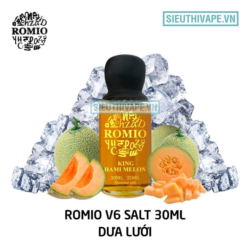  Romio V6 King Hami Melon Salt 30ml - Tinh Dầu Saltnic Chính Hãng 