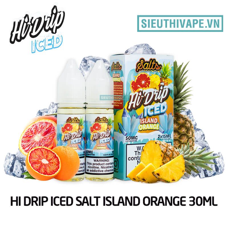  Hi Drip Iced Salt Island Orange 30ml - Tinh Dầu Salt Nic Mỹ 
