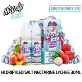  Hi Drip ICED Salt Nectarine Lychee 30ml - Tinh Dầu Salt Nic Mỹ 