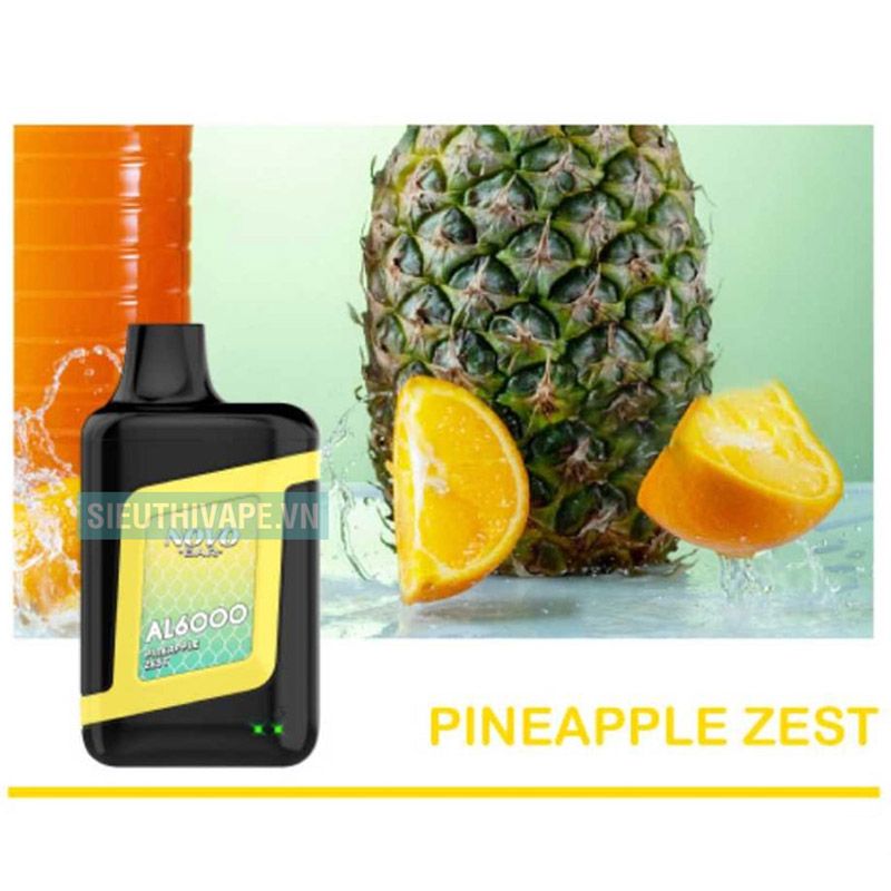  Smok Novo Bar Al Pineapple Zest - Pod 1 Lần Có Sạc 6000 Hơi 