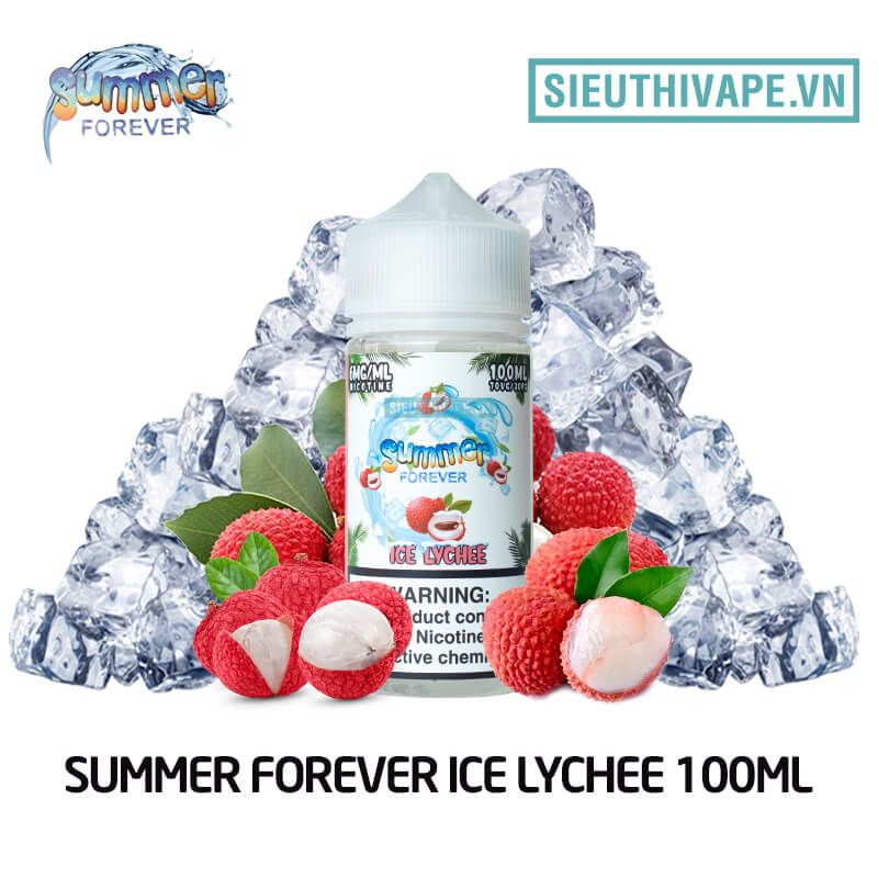  Summer Forever Ice Lychee 100ml  - Tinh Dầu Vape Chính Hãng 