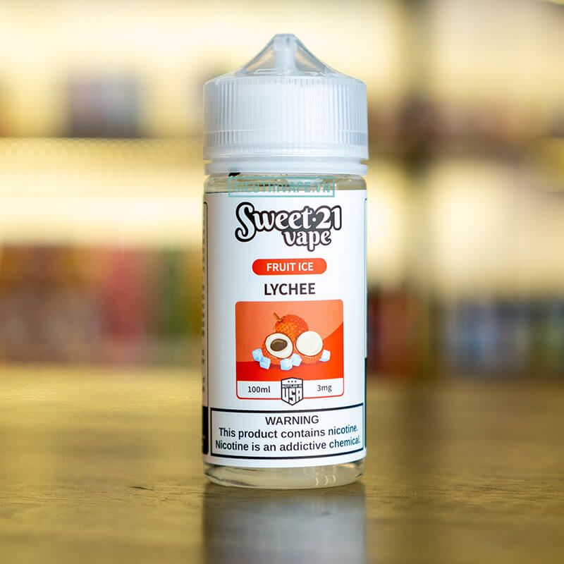  Sweet 21 Vape Fruity Ice Lychee 100ml - Tinh Dầu Vape Mỹ 