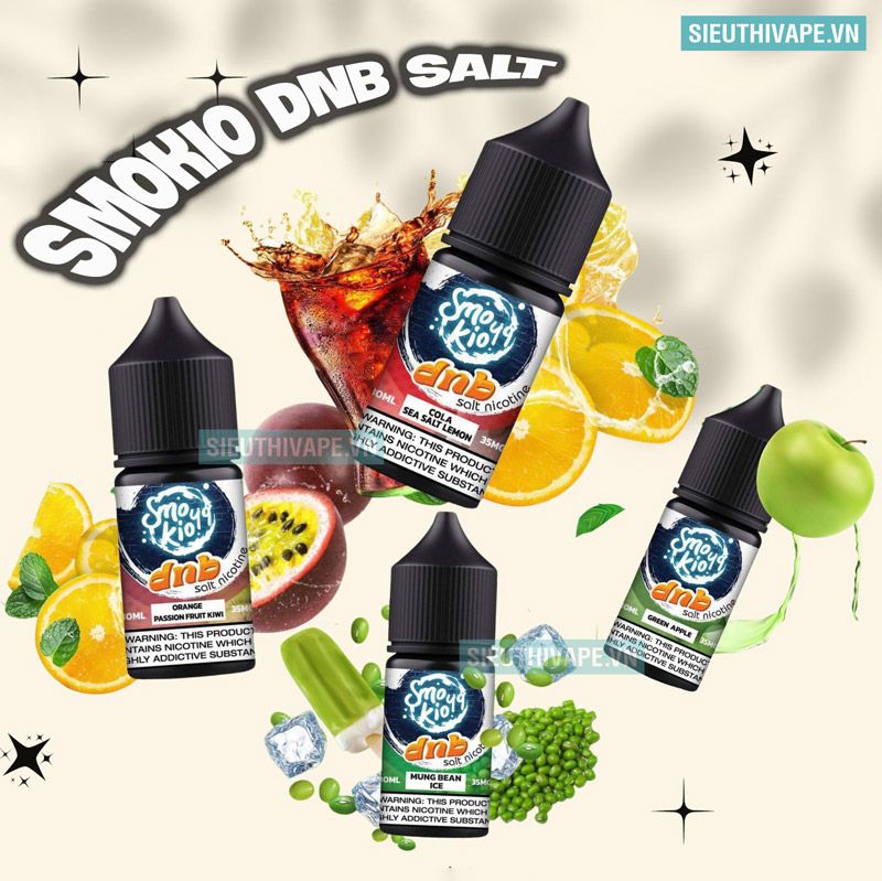  Smokio 49 DNB Salt Green Apple 30ml - Tinh Dầu Saltnic Chính Hãng 