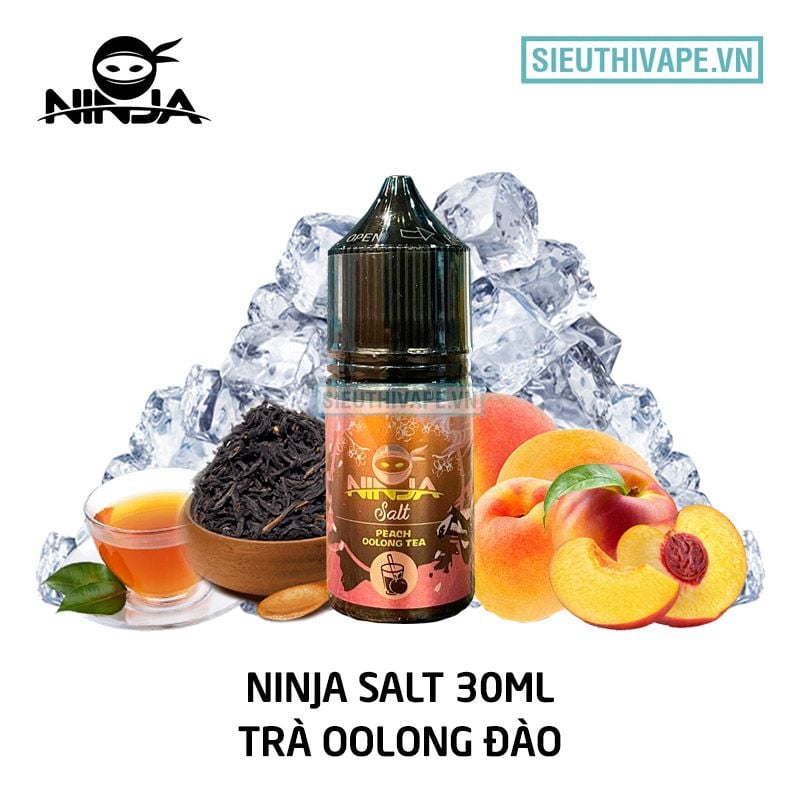  Ninja Salt Peach Oolong Tea 30ml - Tinh Dầu Saltnic Chính Hãng 