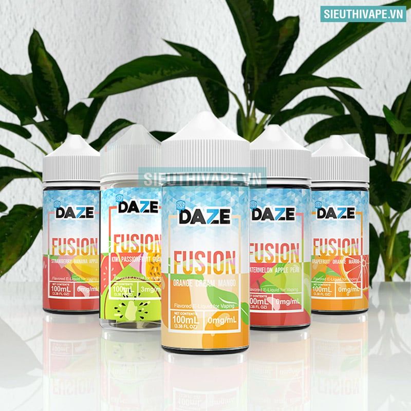  7 Daze Fusion Iced Kiwi Passionfruit Guava 100ml - Tinh Dầu Vape Chính Hãng 