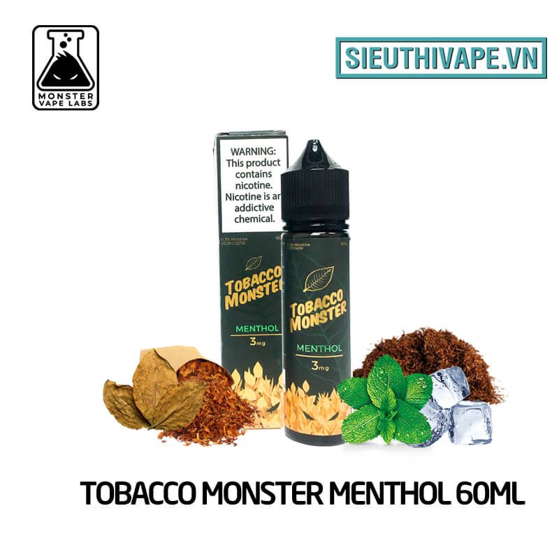  Tobacco Monster Menthol 60ml - Tinh Dầu Vape Mỹ 