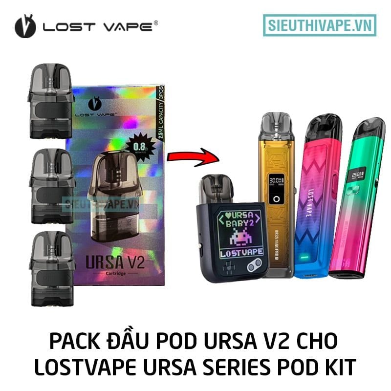  Đầu Pod Ursa V2 Sẵn Coil - Phụ Kiện Vape Pod Chính Hãng 