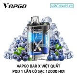  Vapgo Bar X Blueberry Ice - Pod 1 Lần Có Sạc 12000 Hơi 