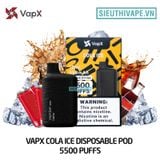  Vapx Cola Ice Disposable Pod 5500 Puffs - Vape Pod Dùng 1 Lần 