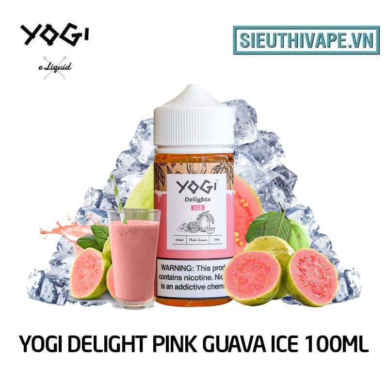  Yogi Delights Pink Guava Ice 100ml - Tinh Dầu Vape Mỹ 