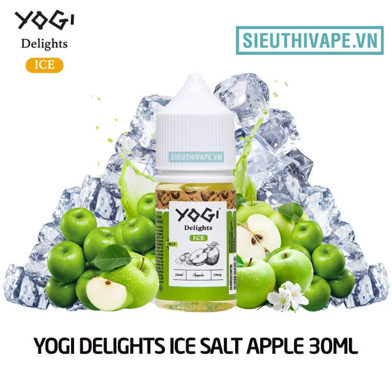  Yogi Delights Apple Ice Salt Nic 30ml - Tinh Dầu Salt Nic Mỹ 