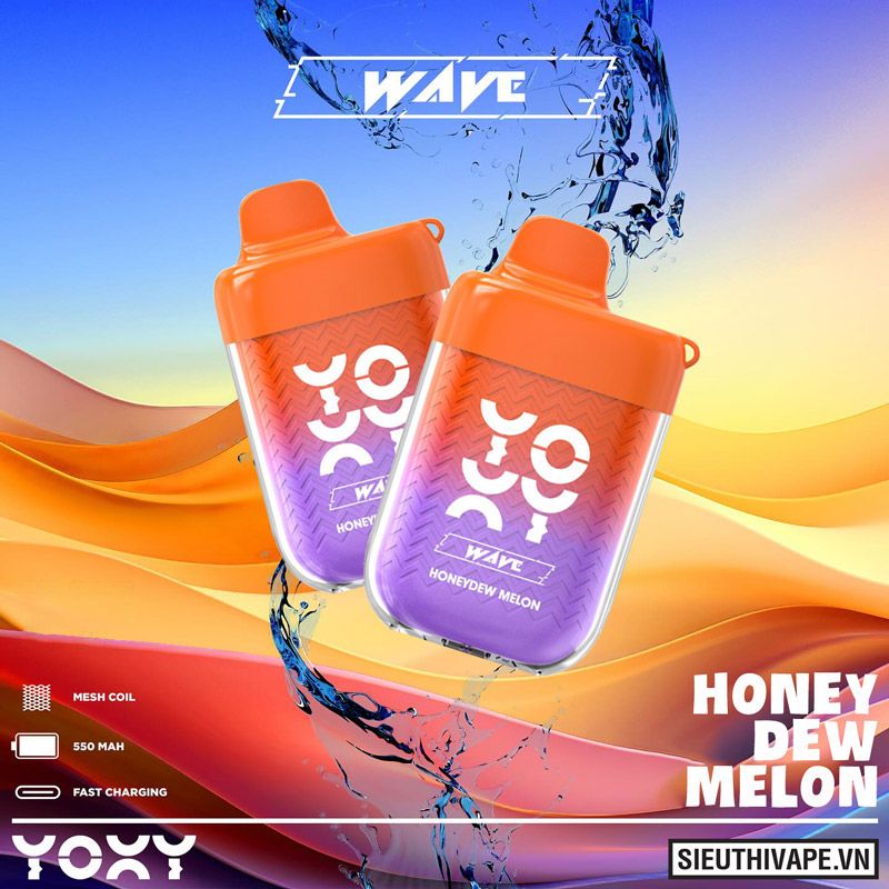  Yoxy Wave Honeydew Melon - Pod 1 Lần Có Sạc 9000 Hơi 