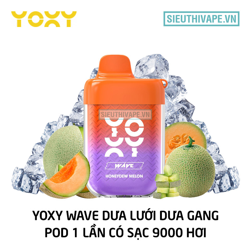 yoxy wave dưa lưới dưa gang pod dùng 1 lần 9000 hơi