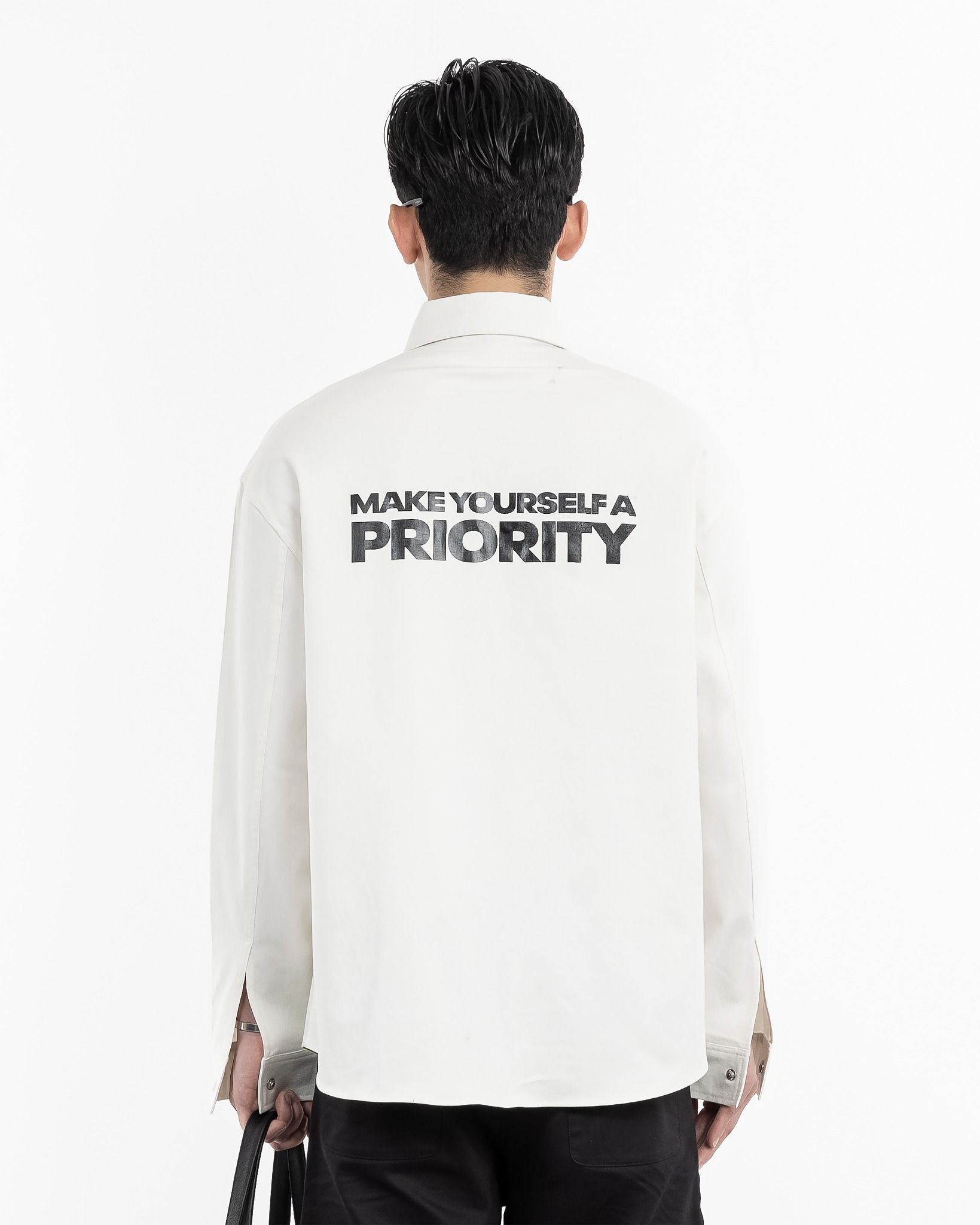  PRIORITY OVERSIZED SHIRT (WHITE) 