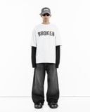  BROKEN OVERSIZED TEE (WHITE) 