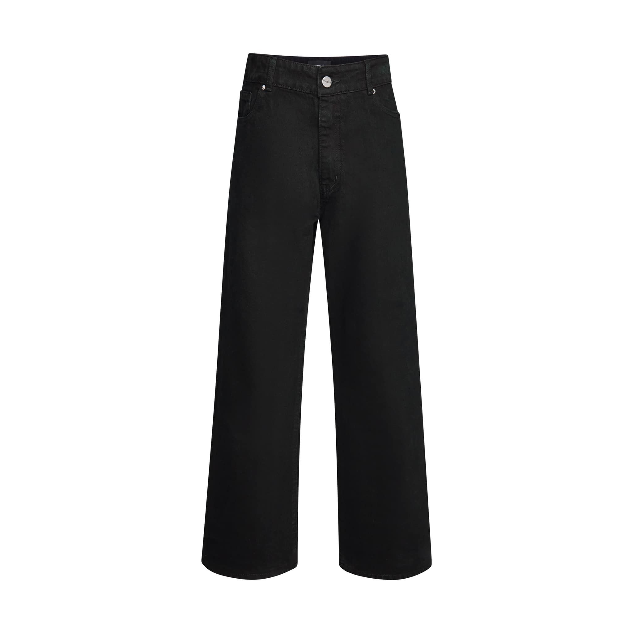  Basic Straight Jeans ( Black ) 